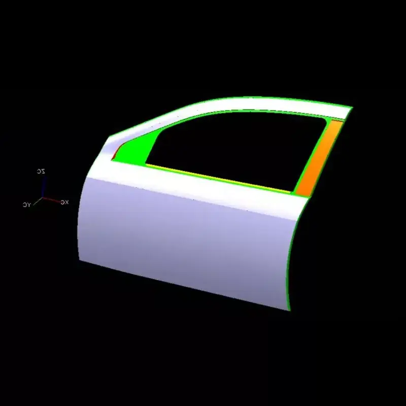 Matryca do tłoczenia zewnętrznego panelu lewych przednich drzwi samochodowych