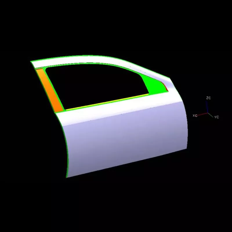 Matryca do tłoczenia zewnętrznego panelu przednich prawych drzwi samochodowych